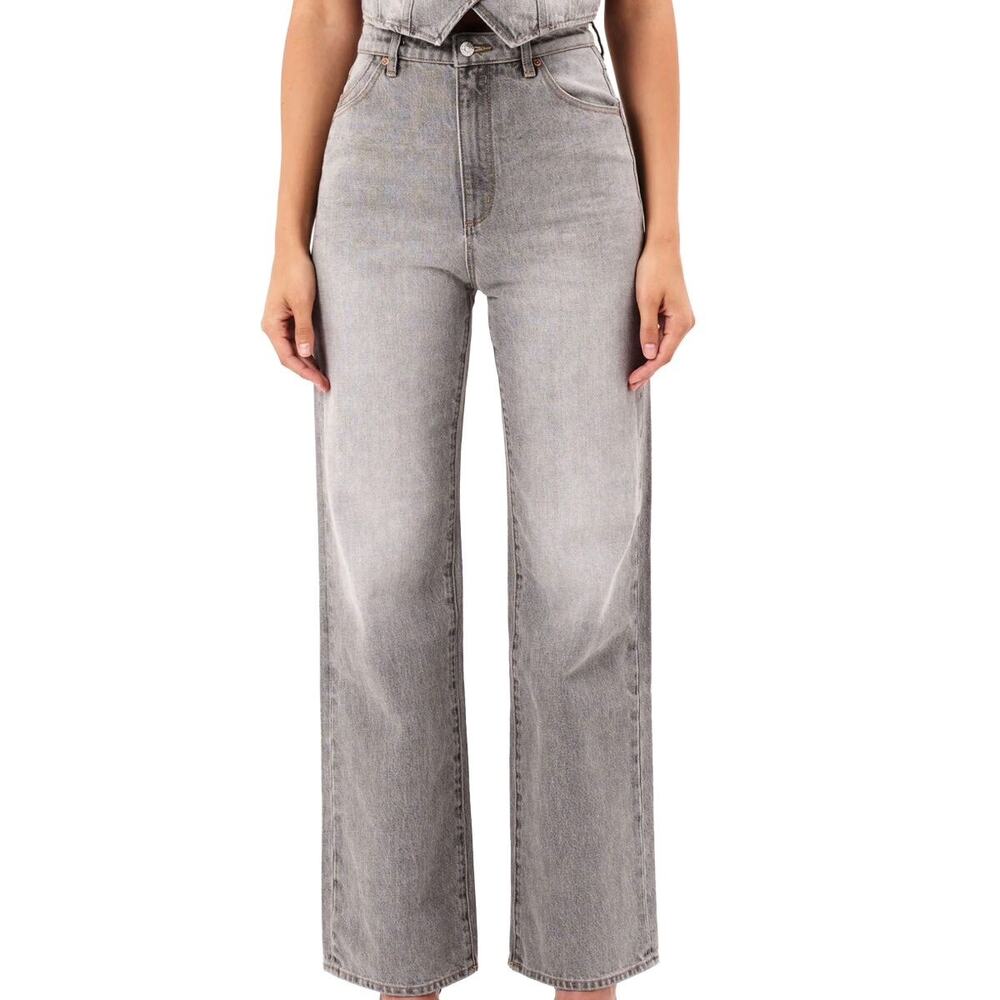 Rolla’s Heidi High Rise Wide Leg Jeans Gray Denim Retro 70s Size 29 - Picture 12 of 13